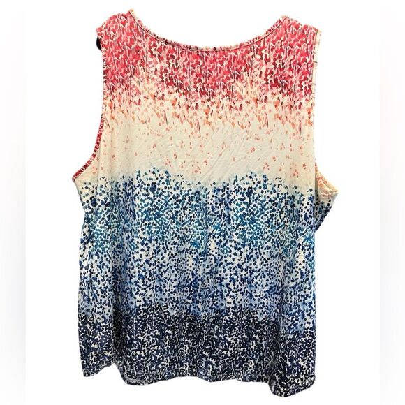GUC Women’s Plus Size Red White Blue Ombre Tank Top Patriotic - Size 3XL - Picture 3 of 5